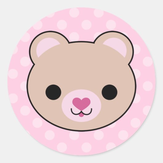 Stickers Pois Kawaii Teddy Bear (Devant)