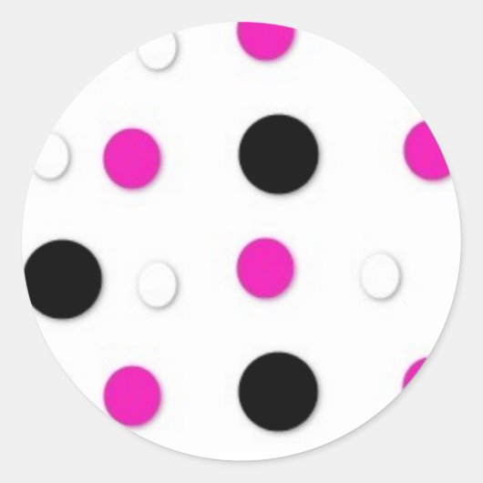 Stickers Pois noirs/roses/blancs (Devant)