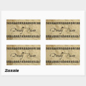 Stickers Poison Mortel (rectangle) (Feuille)