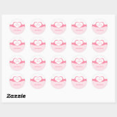 Stickers Poisson Coeur Sassy, Rose (Feuille)