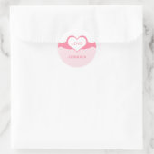 Stickers Poisson Coeur Sassy, Rose (Sac)