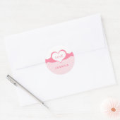 Stickers Poisson Coeur Sassy, Rose (Enveloppe)