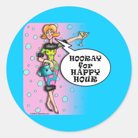 Stickers - Polka Dot Martini Diva (Devant)