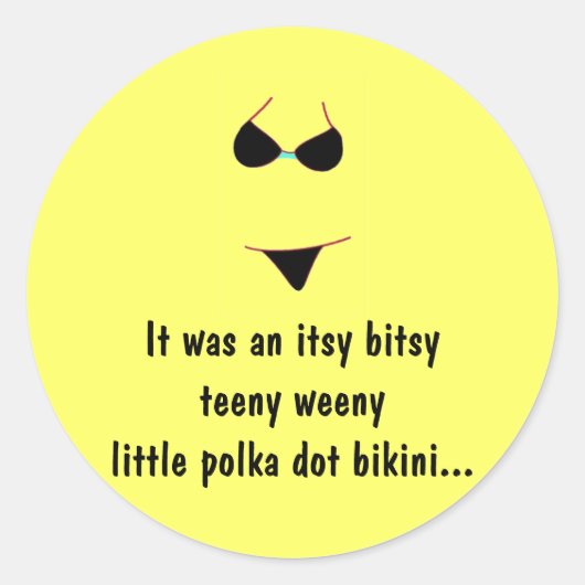 STICKERS - Polka Jaune Dot Bikini (Devant)