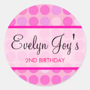 Stickers Polkadot rose / Balises de préférence