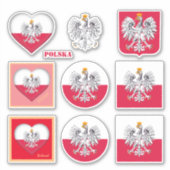 stickers Pologne & Drapeau polonais, Voyage du coe (Devant)