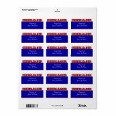 Stickers Pom-pom girl rouge, blanc et bleu (Feuille entière)