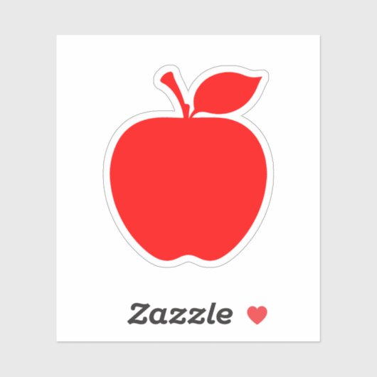 stickers pomme rouge (Feuille)