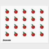 Stickers Pomme rouge crêpe (Feuille)