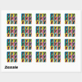 Stickers Pop-Art Basenji (Feuille)