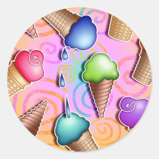 Stickers - Pop Art ICE CRÈME CONNEXES (Devant)