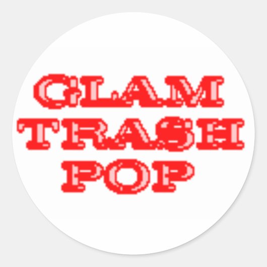 Stickers Pop Trash Glam (Devant)