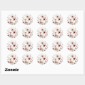 Stickers Poppy rose et blanc (Feuille)