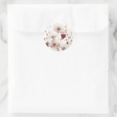 Stickers Poppy rose et blanc (Sac)