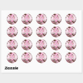 Stickers Pops de gâteau Boulangerie Zebra Rose Bro (Feuille)