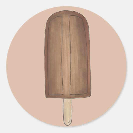 Stickers Popsicle Fudgesicle Chocolate Fudge (Devant)