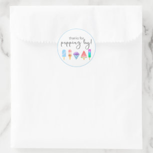 Stickers Popsicle Merci Party Favoriser