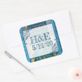 Stickers Porte de Peinture Bleu Perdu Personnalisé (Enveloppe)