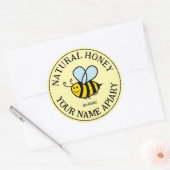 stickers pot de miel d'abeille ronde pour apiculte (Enveloppe)