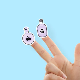 Stickers Potion Magique mignonne violet