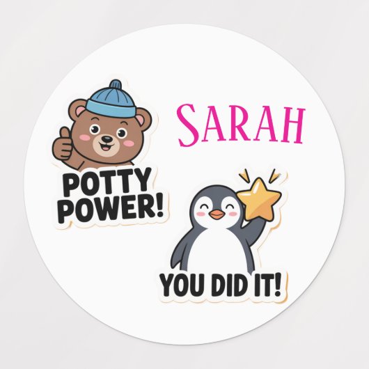 Stickers Potty, Puissance Potty personnalisée (Design 2)
