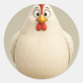 Stickers poulet chubby adorable (Devant)