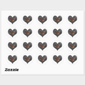 Stickers poulet en forme de coeur (Feuille)