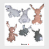 Stickers - Poupées lapin lapin lapin (Feuille)