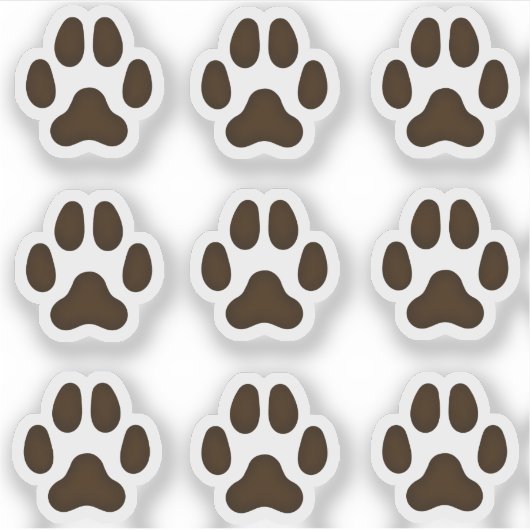 Stickers pour animaux Brown minuscules Empreintes  (Devant)