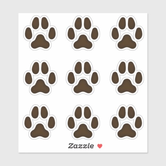Stickers pour animaux de compagnie Empreintes de p (Feuille)