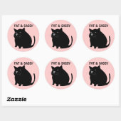 Stickers pour chats gras et simples (Feuille)