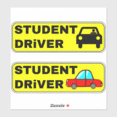 Stickers pour chauffeur novice amusant pour les vo (Feuille)