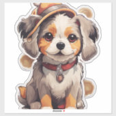 Stickers pour chien unique mignons (Feuille)