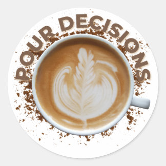 Stickers "Pour les décisions" Conception de café p