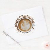Stickers "Pour les décisions" Conception de café p (Enveloppe)