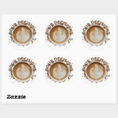 Stickers "Pour les décisions" Conception de café p (Feuille)