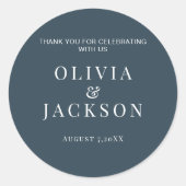 Stickers Pour Mariage Bonbons Cookies Sac Bleu Fon (Devant)