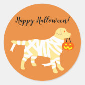 Stickers pour momie jaune d'Halloween Labrador (Devant)