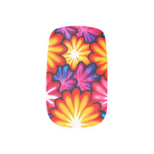 Coloré Floral Minx Clous Art Decals