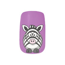 Cute Zebra sur Arrière - plan pourpre