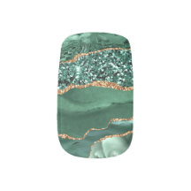 Porte Vert Parties scintillant or étincelante marb