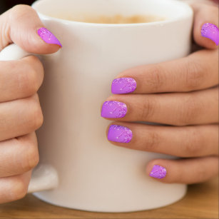 Stickers Pour Ongles Purple Violet Parties scintillant Drives Minx Nail