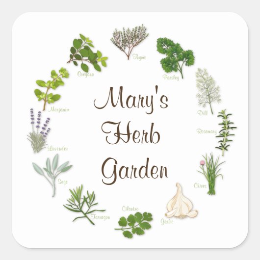 Stickers pour votre jardin d'herbes (Devant)