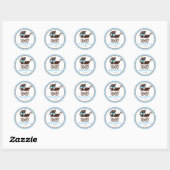 Stickers Pram baby shower (Feuille)