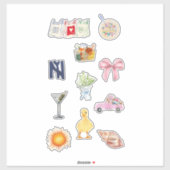 Stickers Preppy Girl Starter Pack (Feuille)