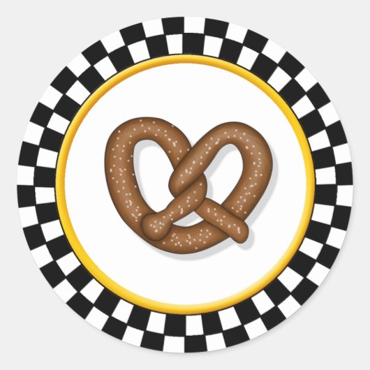 Stickers Pretzel & Round Checkerboard (Devant)