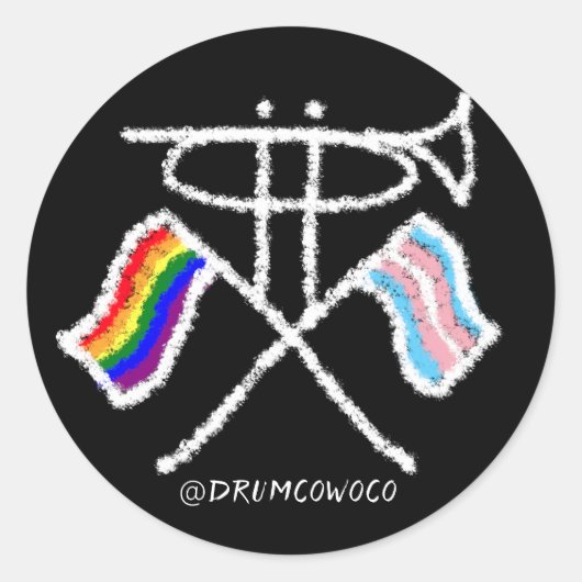 Stickers Pride DCWC - Marche avec Pride MAASIN (Devant)