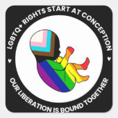 Stickers Pride Fetus (carré) (Devant)