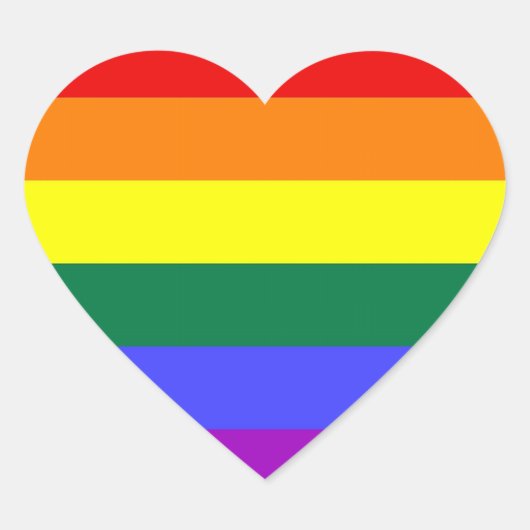 Stickers Pride LGBT (Coeur) (Devant)