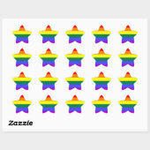 Stickers Pride LGBT (étoile) (Feuille)